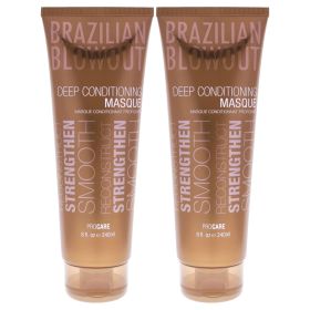 Acai Deep Conditioning Masque by Brazilian Blowout for Unisex - 8 oz Mask - Pack of 2
