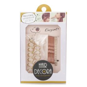 LUCKY TRENDY - Cute Hairpin Set (Pink And Gold Combination) 999825 1pc
