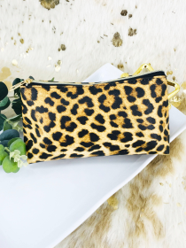 Size Leopard Cosmetic Bag