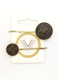 LV Again - Large & Small Emblem Hair Bling