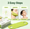 Hydrating Cooling Jawline Shaping Mask with Plant Extracts, Skin Firming Contour Fit Earloop Facial Gel Mask
