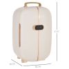 Professional Skincare Fridge - 12L, LED Lighting, Timer, Dual Doors, Cooler & Warmer, White, for Beauty & Makeup Exclusive