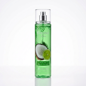 Fragrance Body Mist - Large Size 8 fl. oz. / 236 ml - Refreshing Scented Mist with Aloe & Vitamin E for Daily Hydration (shape: Coconut Lime)