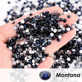 SS4-SS12 Rhinestones Non Hotfix Round Flatback Crystal Glass AB Multi-color Nail Art Glitter Stones 1440pcs DIY Clear Crystal (Number of Pcs: SS5-1440pcs, Color: Montana)