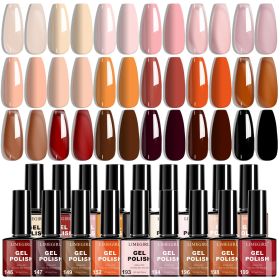 LIMEGIRL 18PCS Nail Gel Polish Set DIY Nail Art Design All For Decoration Soak Off UV Gel Long Lasting Manicure Painting Gel Vernis Kits (Color: HC035-1)