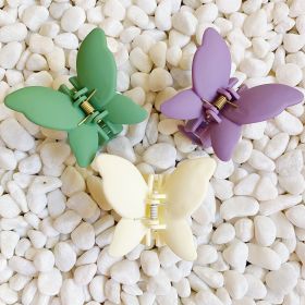 Trio of Butterflies Hair Claw Set (Color: Lavender)