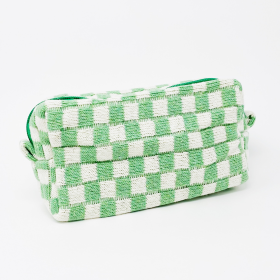 Check Yourself Cosmetic Bag (Color: Pistachio)
