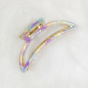 Jenna Half Moon Hair Claw (Color: Rainbow)