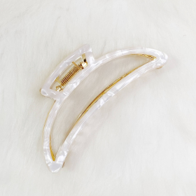 Jenna Half Moon Hair Claw (Color: White)