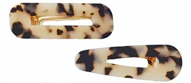 Resin Hair Clips (Color: Tortoise Shell)