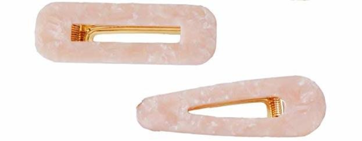 Resin Hair Clips (Color: Blush Pink)