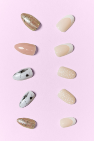 SO PINK BEAUTY Press On Nails 2 Packs (Color: Pop of Pink, size: One Size)