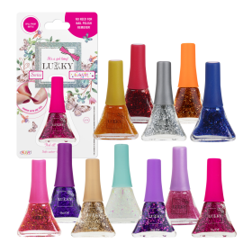 LUKKY Peel-off nail polish "Confetti" series, assortment of 12 pieces (size: 0.19 fl.ozAssortment 1)