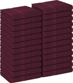 Towels, Salon Towel, Pack of 24, Not Bleach Proof, 16 by 27 Inches, Highly Absorbent Cotton Towels for Hand, Gym, Beauty, Spa, and Home Hair Care (Color: Burgundy)