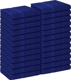 Towels, Salon Towel, Pack of 24, Not Bleach Proof, 16 by 27 Inches, Highly Absorbent Cotton Towels for Hand, Gym, Beauty, Spa, and Home Hair Care (Color: Royal Blue)