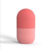 Facial Ice Cube Mold Silicone Freezing Beauty Swelling Face Massager Moisturizing Washable Oven Icing Mould Pink