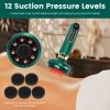 Anti Cellulite Massager Handheld Vacuum Suction Cupping Kit Beauty Tool with 12 Suction Mode 12 Heating 20Mins Auto-Off One-Key Pressure Release for A