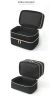Detachable three-layer diamond grid makeup bag, handheld large capacity skincare storage bag, portable beauty bag for travel